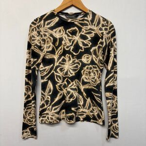 Gary Graham 422 Women Long Sleeve Top Shirt T-Shirt Size Small Floral D034 -17